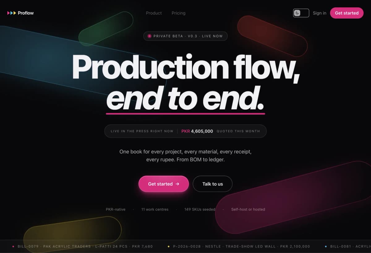 Proflow Dashboard
